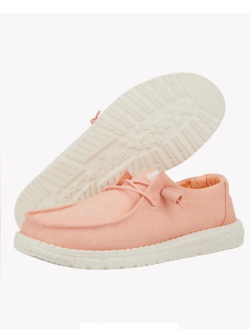 Hey Dude Wendy Coral Canvas Slip-On Loafers